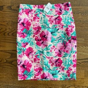 New J Crew Floral Pencil Skirt